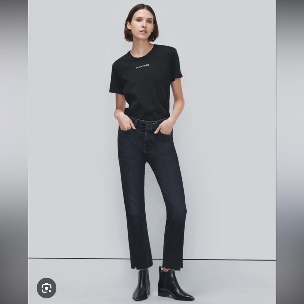 7 for all mankind high‎ waist slim kick black 25 $153